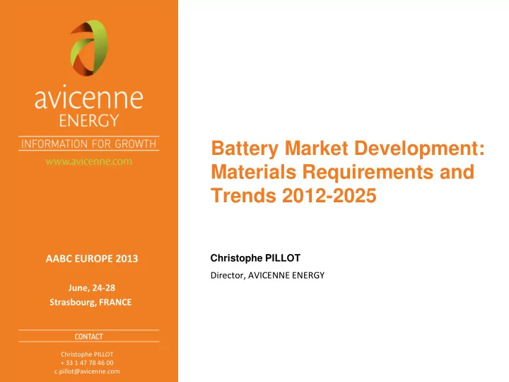 materials requirements and