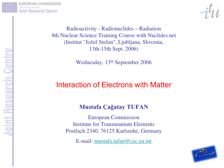 interaction of electrons with matter