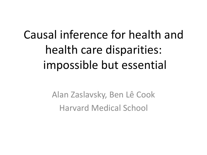 health care disparities