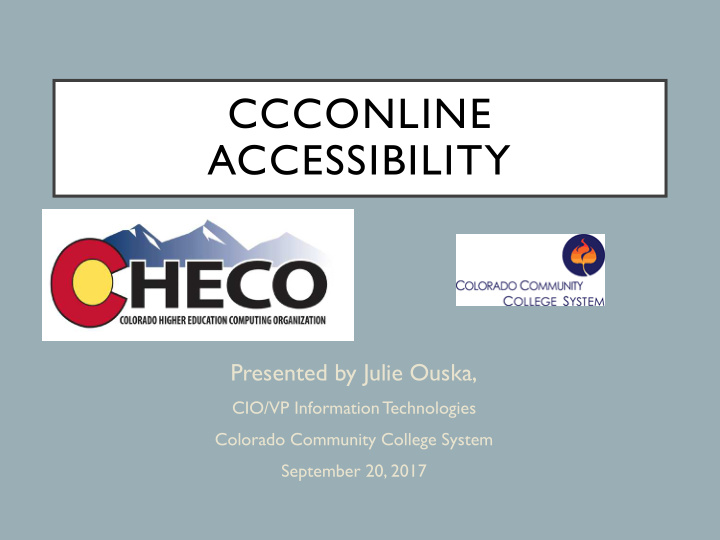 ccconline accessibility