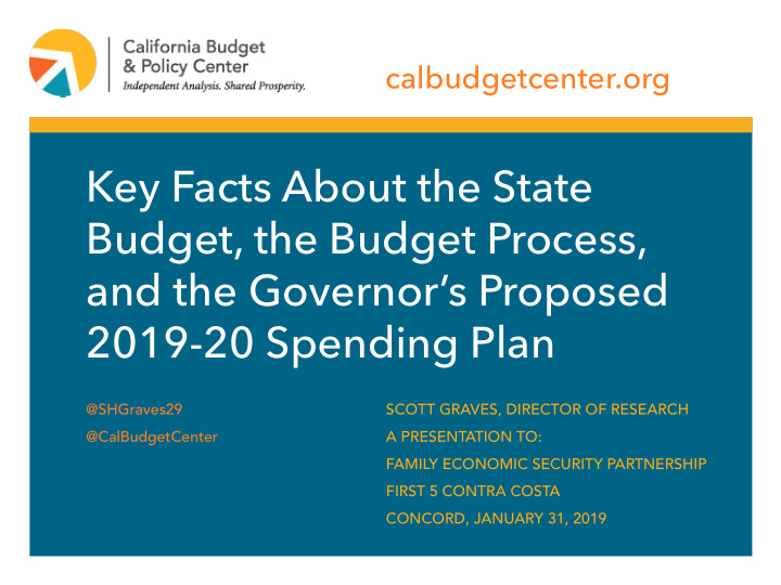 key facts about the state budget the budget process and