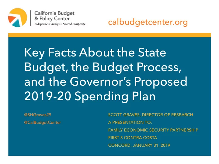 key facts about the state budget the budget process and