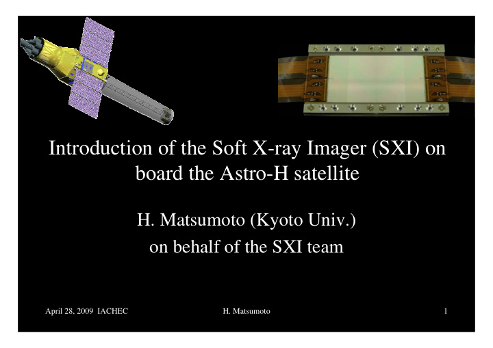 introduction of the soft x ray imager sxi on board the
