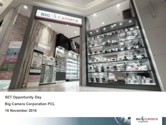 16 November 2016  Disclaimer  This presentation may contain forward looking statements by the