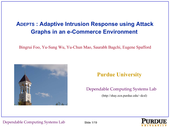 a depts adaptive intrusion response using attack graphs