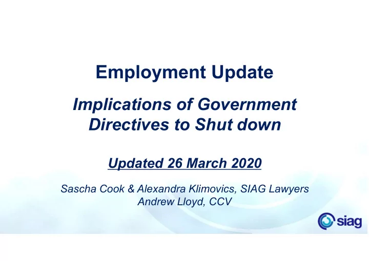 employment update
