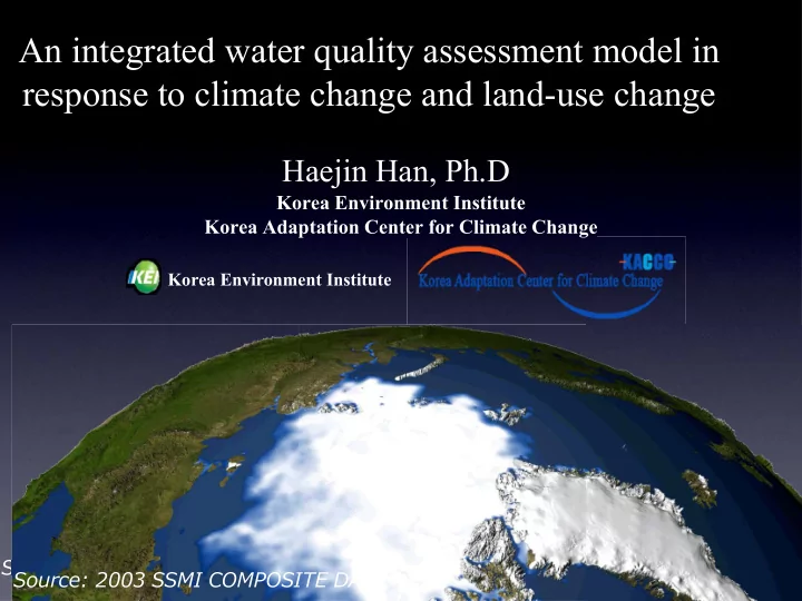 an integrated water quality assessment model in response