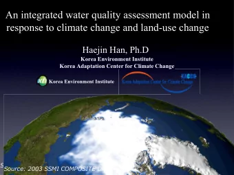 An integrated water quality assessment model in  response to climate change and land-use change