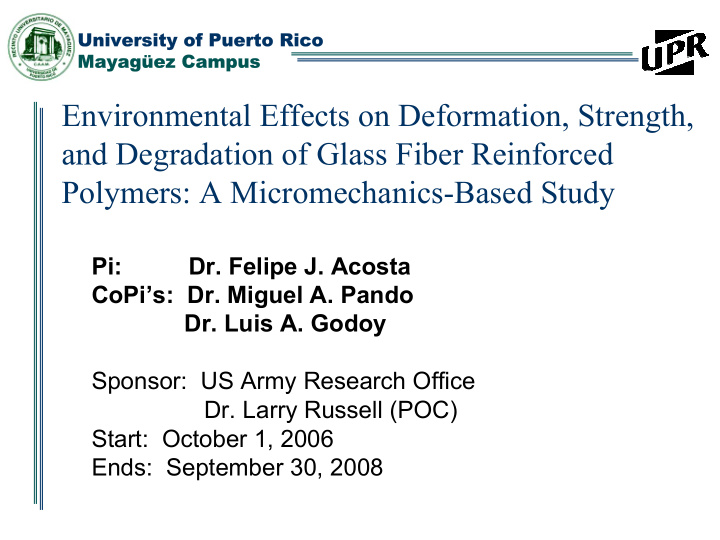 environmental effects on deformation strength and