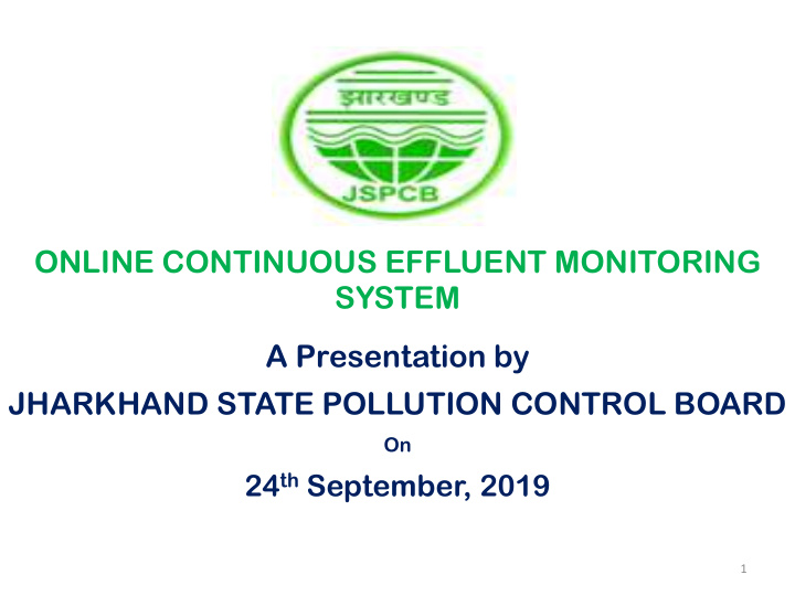online continuous effluent monitoring system a