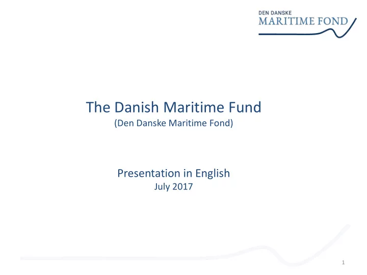 the danish maritime fund