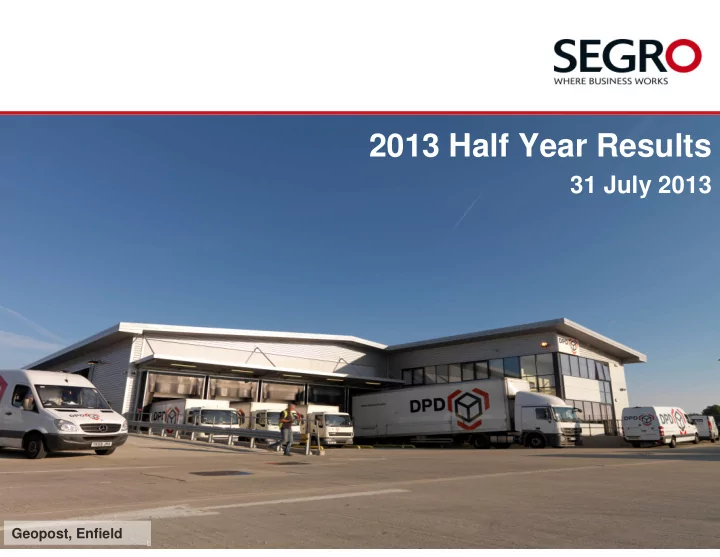 2013 half year results