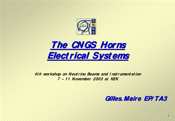 the cngs horns the cngs horns elect rical syst ems elect