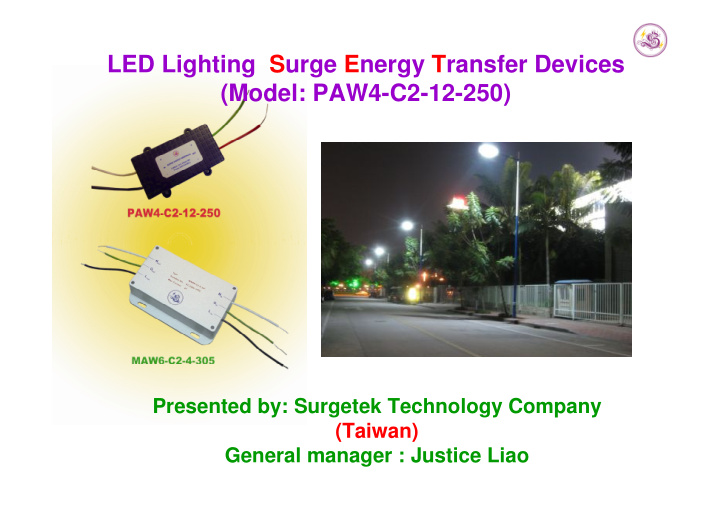 led lighting surge energy transfer devices model paw4 c2