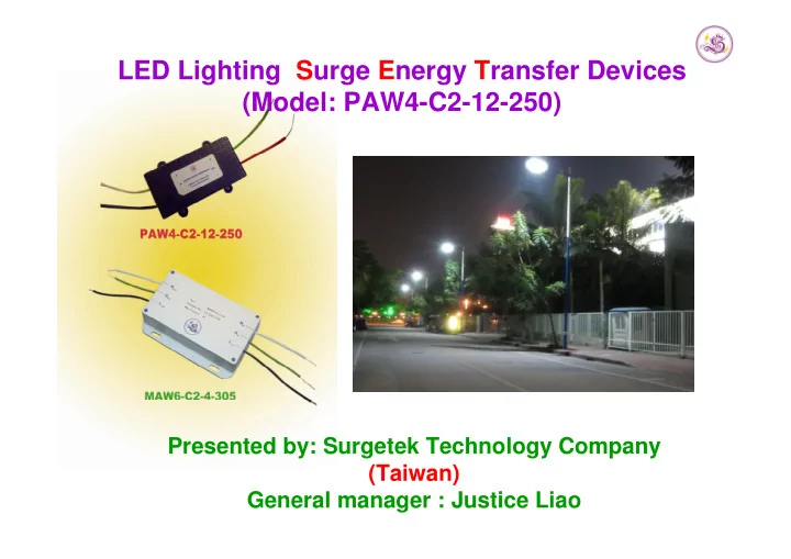 led lighting surge energy transfer devices model paw4 c2