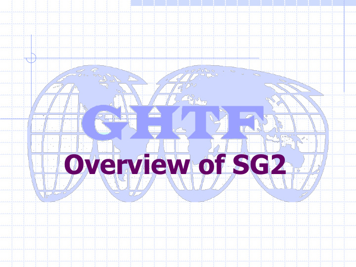 overview of sg2 sg2 terms of reference