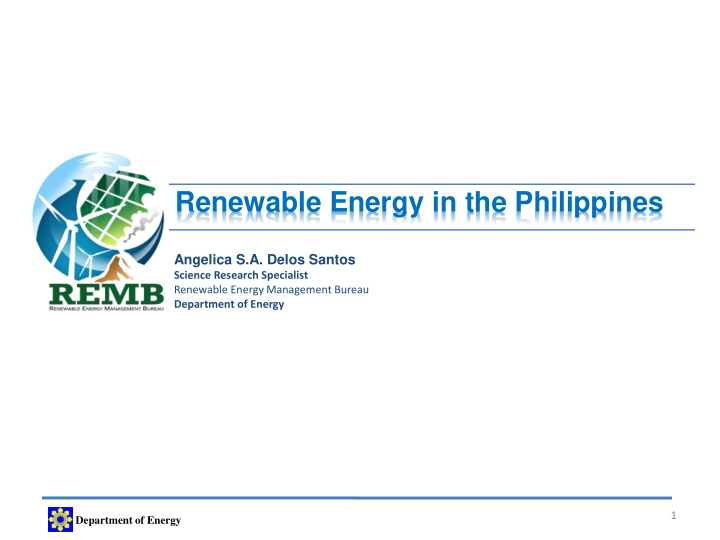 renewable energy in the philippines