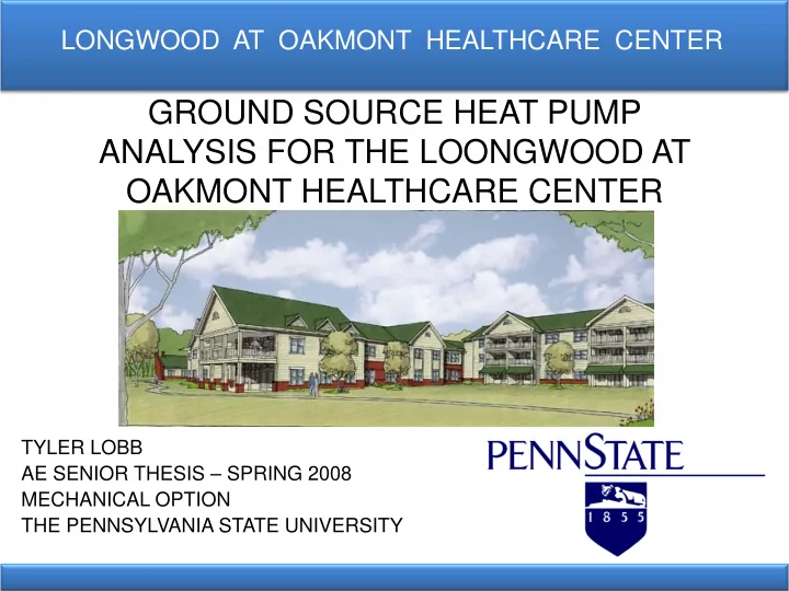 ground source heat pump analysis for the loongwood at