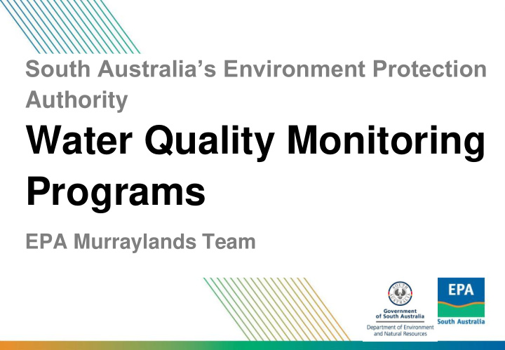 water quality monitoring