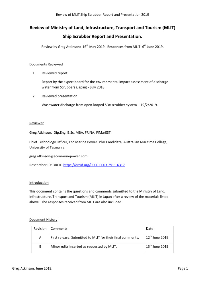 review of ministry of land infrastructure transport and