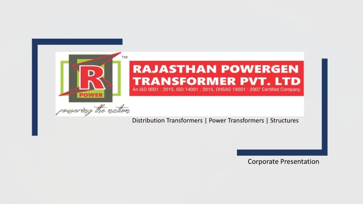 corporate presentation about us