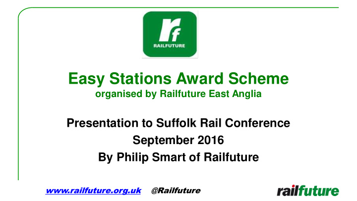 easy stations award scheme