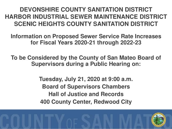 devonshire county sanitation district harbor industrial