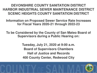 DEVONSHIRE COUNTY SANITATION DISTRICT  HARBOR INDUSTRIAL SEWER MAINTENANCE DISTRICT  SCENIC HEIGHTS