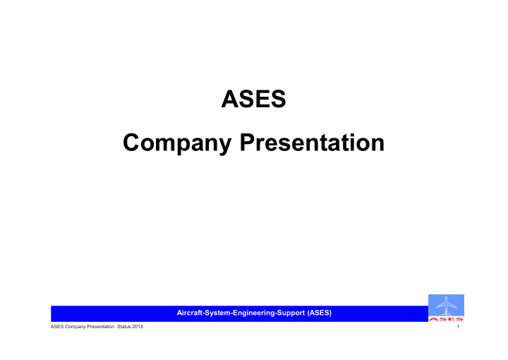 ases company presentation