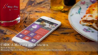 CE  E  SCA Me e ting  Pre se nta tio n  Ric ha rd Be rna ns  Ma na g ing  Dire c to r - Re se a rc