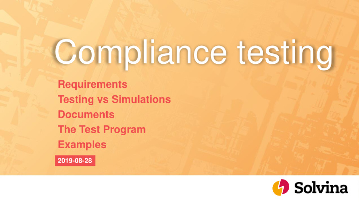 compliance testing