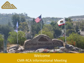 Welcome  WWW.ICWGROUP.COM  CMR-RCA Informational Meeting  CONFIDENTIAL | DO NOT DISTRIBUTE  Agenda