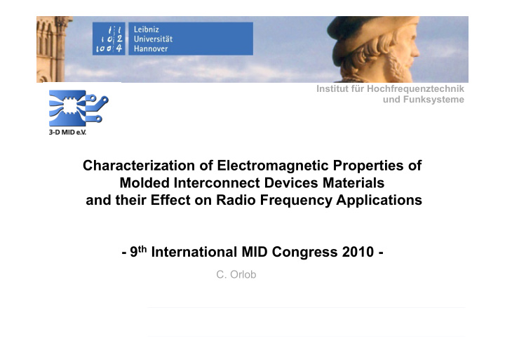 characterization of electromagnetic properties of molded