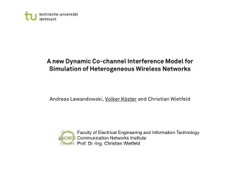 A new Dynamic Co-channel Interference Model for  Simulation of Heterogeneous Wireless Networks