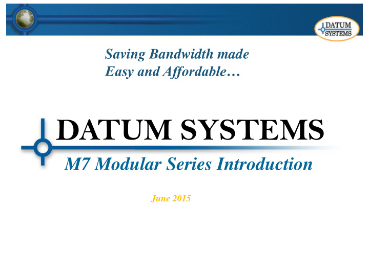 datum systems