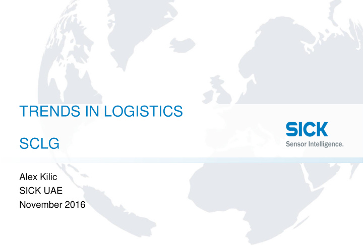 trends in logistics