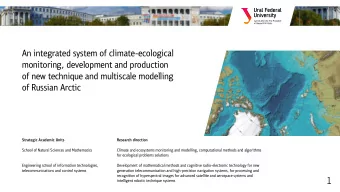 1  intelligent robotic technique systems  Creating a system of monitoring, climate and permafrost