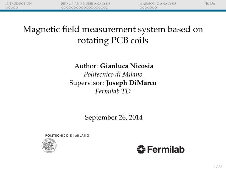 magnetic field measurement system based on rotating pcb