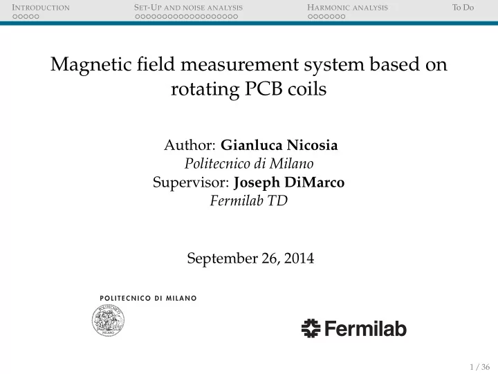magnetic field measurement system based on rotating pcb