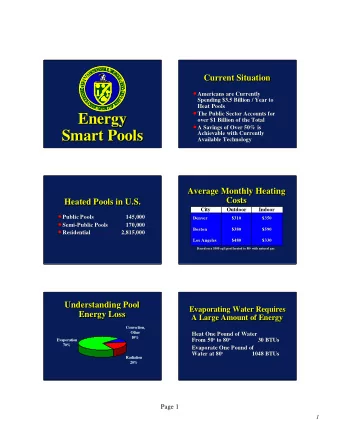 Energy  Energy  over $1 Billion of the Total  over $1 Billion of the Total n A Savings of Over 50%