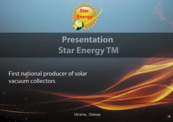 LLC MP  TEKOM   First national producer of solar  vacuum collectors under  Star Energy