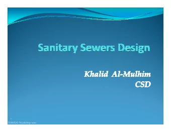 1  (SAWEA) Workshop 2010  Outline  Objective  Overview Sanitary Drainage System  Standard