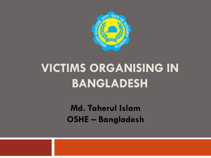 victims organising in bangladesh