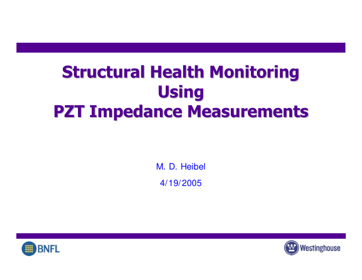 structural health monitoring structural health monitoring