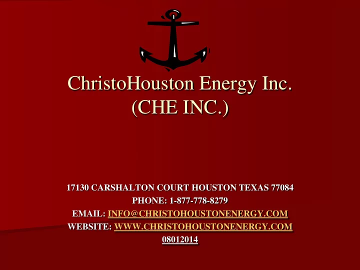 christohouston energy inc