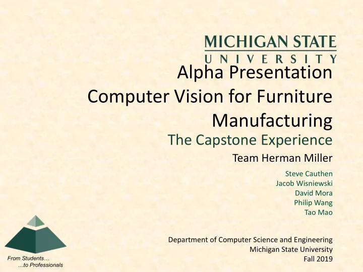 alpha presentation