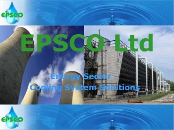 EPSCO Ltd Energy Sector   Cooling System Solutions  EPSCO  Chemically Engineered  Solutions,