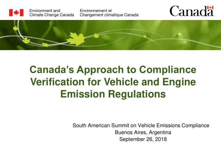 south american summit on vehicle emissions compliance