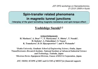 Spin-transfer related phenomena  in magnetic tunnel junctions  - Interplay of the giant tunneling