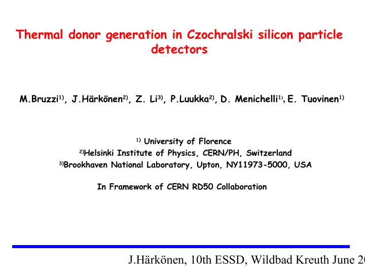 in framework of cern rd50 collaboration